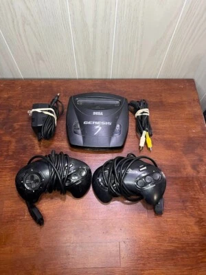 SEGA Genesis Model 3 MK1461 Console Bundle 1 Controller Cords Tested & Working  - Image 1 of 4