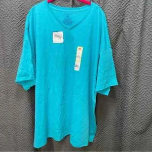 Men’s 4XL Fruit of the Loom Cotton Blend Tee Green NWT - Picture 1 of 8