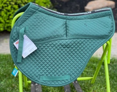 NWT ECP  Green Equine comfort products CONTOURED saddle pad with shims - Image 1 of 2