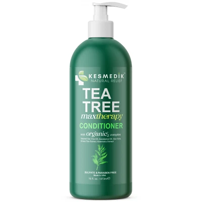 Kesmedik Tea Tree Conditioner - Deep Hydration, Sulfate-Free, Scalp Care, 16 oz - Image 1 of 4