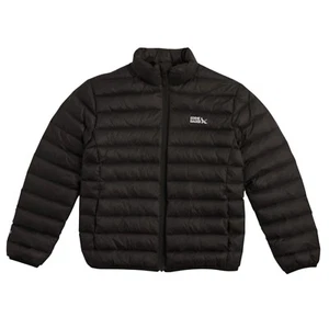 Eddie Bauer Boys Size Medium 7 8 Down Jacket 650 Youth Packable Coat Kids Black - Picture 1 of 16