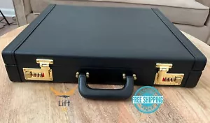 Original Leather Masonic Regalia Apron Hard Case Briefcase MM or WM Mason Size - Picture 1 of 6
