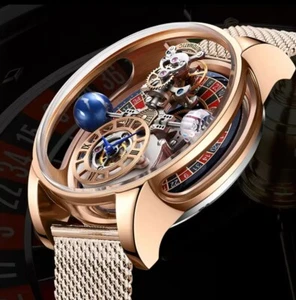 PINDU Design Luxury Men's Quartz Watch 3Bar Astronomia Casino Roulette - Picture 1 of 19