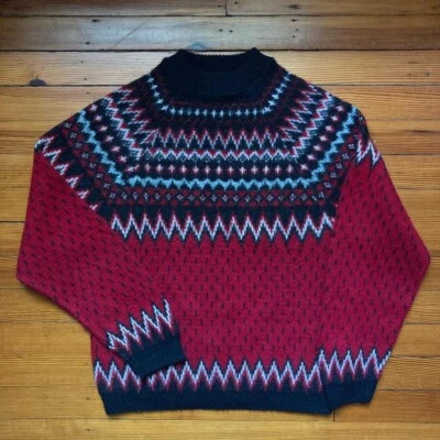 Arrow Ski Lodge Vintage Sweater Red Black Acrylic medium unisex - Image 1 of 4