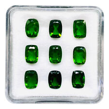 9 sztuk Naturalny chrom diopside 7x5mm Poduszka Cięcie Żywe zielone Luźne kamienie szlachetne Partia