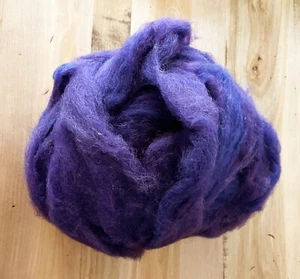 Wool Roving—dark purple - Picture 1 of 2