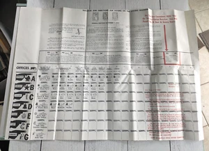Vintage 1972 Presidential Election Voting Booth Directions Nixon vs McGovern - Picture 1 of 7