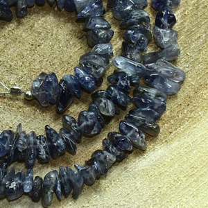 Iolite Regular Chips Bead 13 inch Briolette Natural Loose Gemstone Making Jewlry - Picture 1 of 3