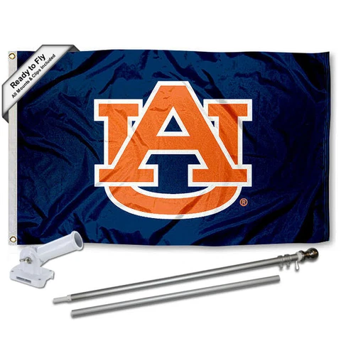 Auburn Blue Flag Pole and Bracket Gift Package Cover