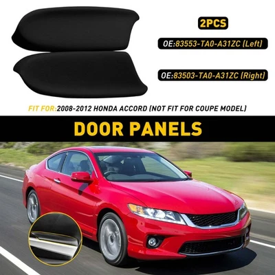 Nuevo juego de reposabrazos de panel de puerta negro para sedán LR Honda Accord 2008-2012 cuero PU Foto 1 de 4