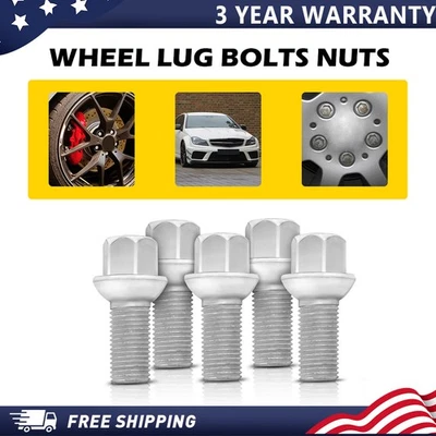 5Pcs Wheel Lug Bolts Nuts 0009904907 For Mercedes Benz SL550 CLS550 C250 C350 S - Image 1 of 4