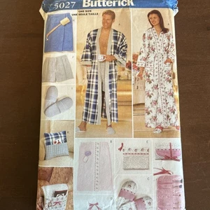 butterick patterns 5027 His & Hers Gifts Robes, Slippers More - Picture 1 of 3