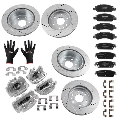 Front Rear Brake Rotors+Calipers w/Pads Kit for Cadillac Escalade ESV 2015-2020 - Image 1 of 4