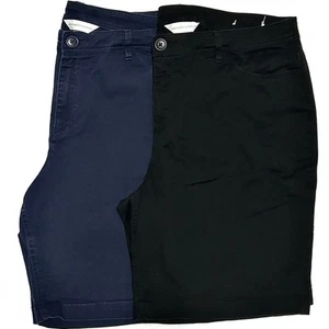 Christopher & Banks Chino Shorts 2pc Set Women's 14 Navy Black Golf Preppy 36x8 - Picture 1 of 21