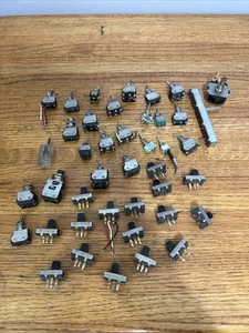 LOT OF 42 Vintage Toggle, Push Button, Micro Switches ON-OFF - All Used - Picture 1 of 13
