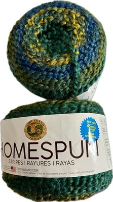 2 skeins of Lion Brand Homespun Stripes New Look Mountain View Bulky #5 Yarn - Image 1 of 4