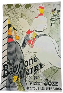 1894 Toulouse Lautrec . Lithographie auf Flusspapier. "Babylon D' Allemagne - Bild 1 von 5