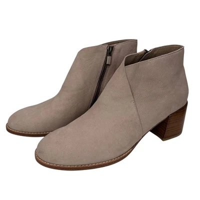 Botines de cuero nobuck Eileen Fisher Melrose beige topo EE. UU. 10 Foto 1 de 4