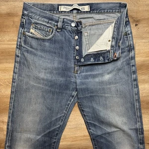 Diesel Jeans Men 31x32 Blue Kulter Straight Leg Distressed Cotton Made Italy Y2K - Picture 1 of 16