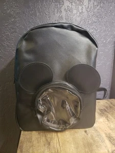 Disney Daiso Mickey Mouse Icon Mini Backpack, Clear Pouch, Adjustable NEW - Picture 1 of 2