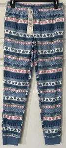 NWT OLD NAVY Girls Fleece Fairisle Hearts Jogger PAJAMA Lounge PANTS XL 14/16 - Picture 1 of 5