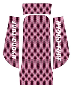 Hydro-Turf In Stock - Kawasaki 800 SXR Mat w Kick Tail - Black/Pink Diamond 3m - Picture 1 of 2