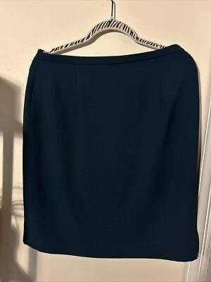 Falda lápiz verde azulado oscuro liso talla 12 KAREN SCOTT Foto 1 de 4