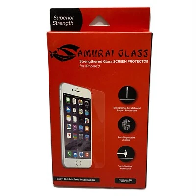 Samurai Glass iPhone 7 Strengthed Glass Screen Protector Hardness 9H - Image 1 of 4