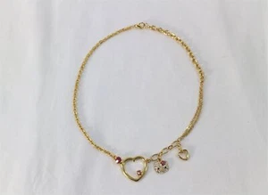 Hello Kitty Gold Open Heart Necklace - Picture 1 of 4