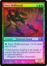 Fiery Hellhound FOIL Magic 2011 / M11 NM Red Common MAGIC MTG CARD ABUGames