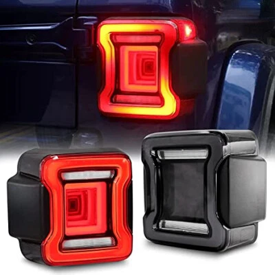 Luces traseras LED para Jeep Wrangler JL 2018-2023 luces de señal de giro traseras ahumadas Foto 1 de 4