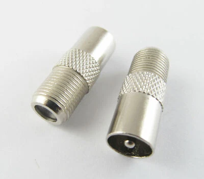 10pcs F Female Jack to TV PAL Male Plug Coaxial RF Connector Adapter Converter - Image 1 of 4