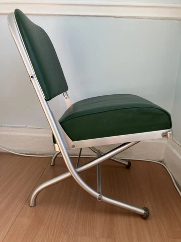 Vintage Warren McArthur Folding Chair Art Deco Machine Age Mayfair Industries Cover
