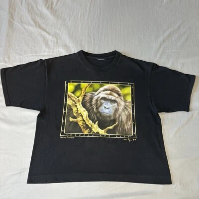Camiseta Vintage Natures Threads Gorila Laura Regan 1993 África Leer Descripción Foto 1 de 4