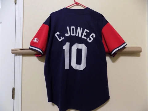 Chipper Jones Atlanta Braves Jersey (XL Adult) STARTER/Stitched/Vintage/Good con Cover