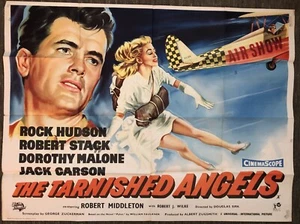 Póster original de la película The Tarnished Angels 1957 British Quad 30x40 Rock Hudson - Imagen 1 de 1