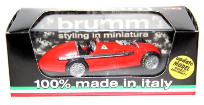 AUTO BRUMM 1:43 DIE CAST ALFA ROMEO 159 NINO FARINA MODELLO AGGIORNATO R043 - Immagine 1 di 2