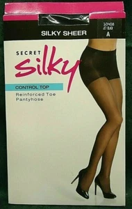 GILDAN Secret Silky Sheer Pantyhose Control Top Reinforced Toe NIP - Picture 1 of 7