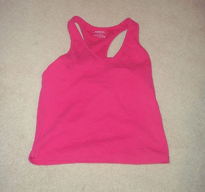 EXPRESS Mujer ROSA Deportes Atlético Sin Mangas Camiseta sin Mangas Grande Foto 1 de 4