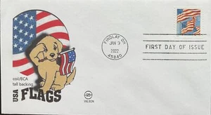 Steve Wilson handbemalt 5656 USA Flaggen Dog Hold Flag Saluting Coil/BCA Findlay - Bild 1 von 1