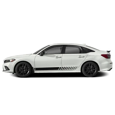 Adesivo adesivo gráfico listras laterais porta inferior compatível com Honda Civic - Imagem 1 de 3