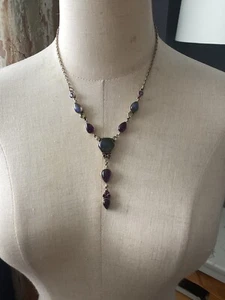 INCREDABLE AUTHENTIC SIGN NB NICKY BUTLER STERLING SILVER & GEMSTONE NECKLACE NR - Picture 1 of 13