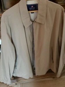 NEWPORT HARBOR Men's (2XL Regular) Jacket Beige Khaki Jacket Zipper Closure   - Picture 1 of 12