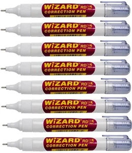 Wizard Correction Fluid Pen Quick Drying White Out Tippex - Pack 10 - Picture 1 of 3