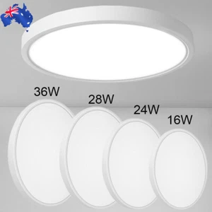 LED Ceiling Down Light Round 16W~36W Ultra-THIN 4CM Oyster Lamp Modern Cool/Warm - Picture 1 of 19