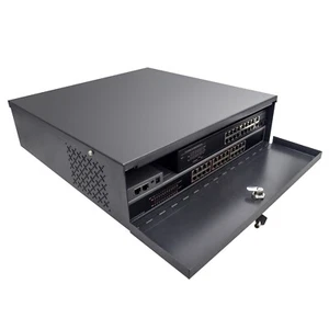 Ultrapoe Rack Mount Case Heavy-Duty Lock Audio DVR Box Deep Drawer With Fan - Picture 1 of 18