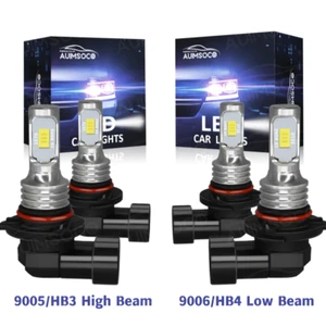 For Nissan Titan 2004-2015 - 4x Combo 6000K LED Headlights Bulbs High Low Beam - Picture 1 of 12