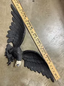 Vintage Gussmetall schwarzer Adler Wandplakette 28"" Spannweite Made in USA - Bild 1 von 8
