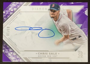 CHRIS SALE🔥2018 Topps Diamond Icons Purple On Card Auto #DA-CS 3/10 Red Sox NM