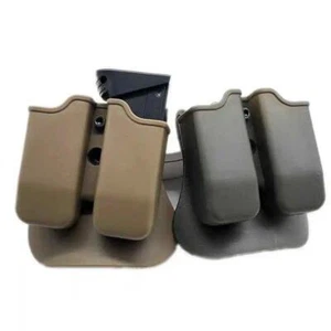 Dual Magazine Fondina Paddle Borsa/Portatore Nuova per Glock 17/19/19X/22/23/26/27/45 - Foto 1 di 15